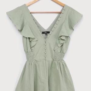 Lulus Green Ruffle Front Romper